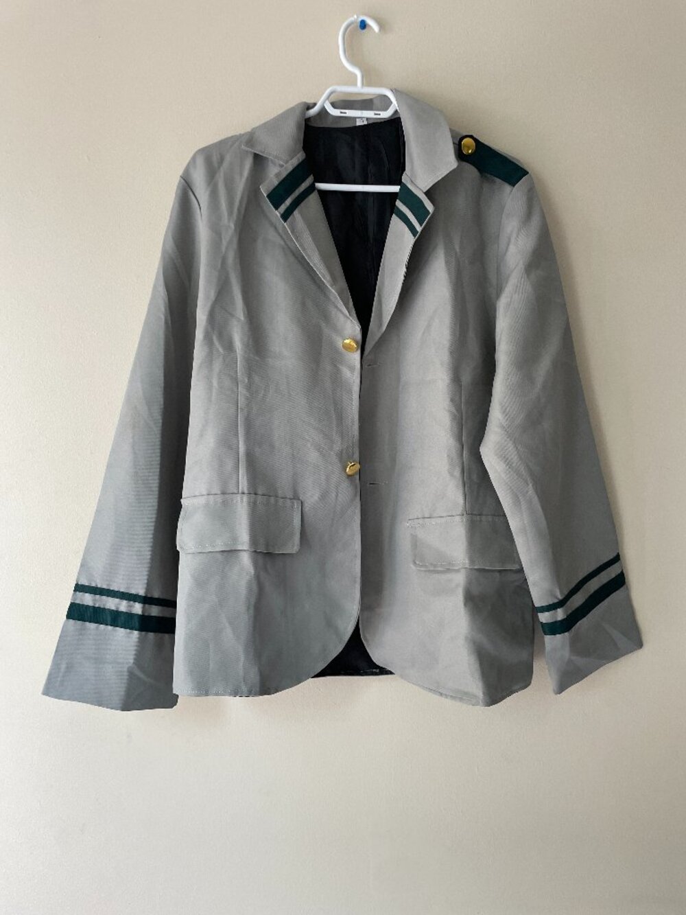 Grey Uniform-Style Blazer